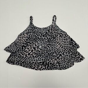 Womens Animal Print Crop Top